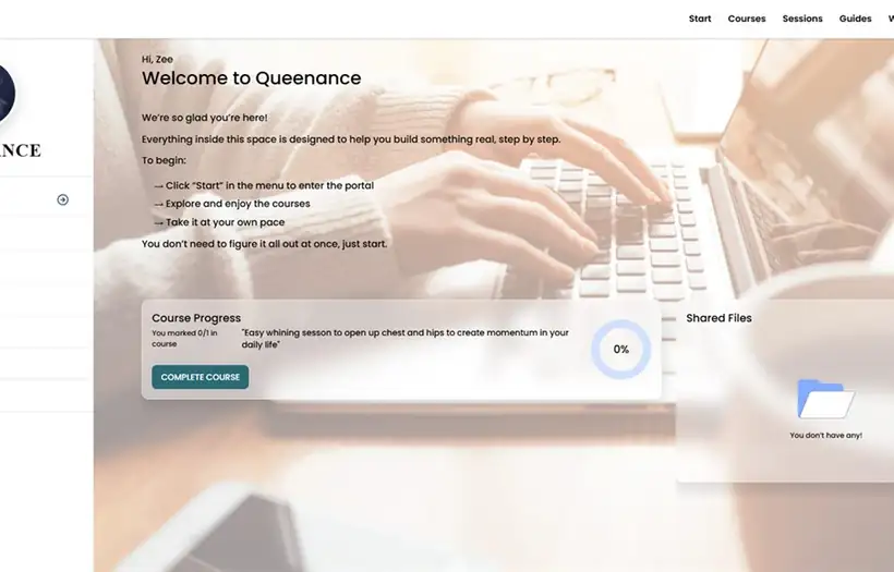 Queenance Online Courses project preview