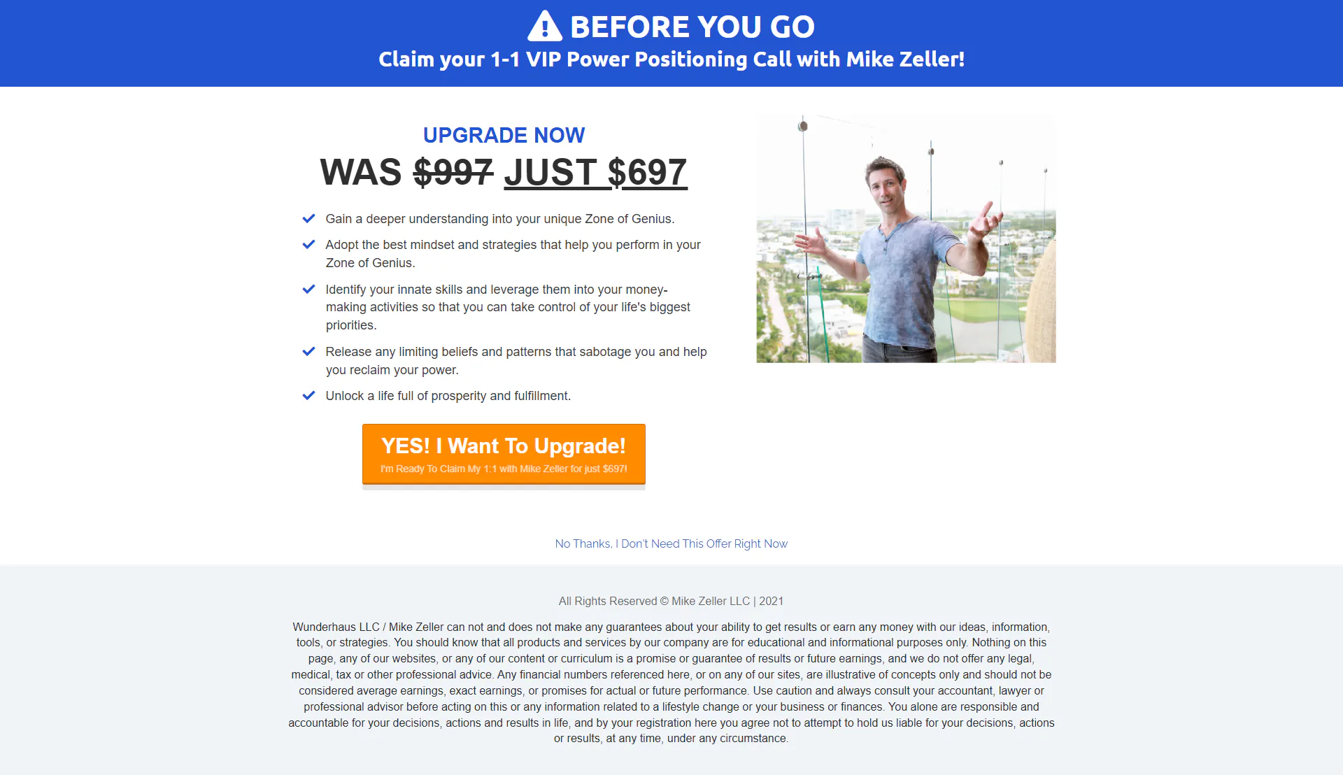 Mike Zeller, coach, consultant and author: OTO 3