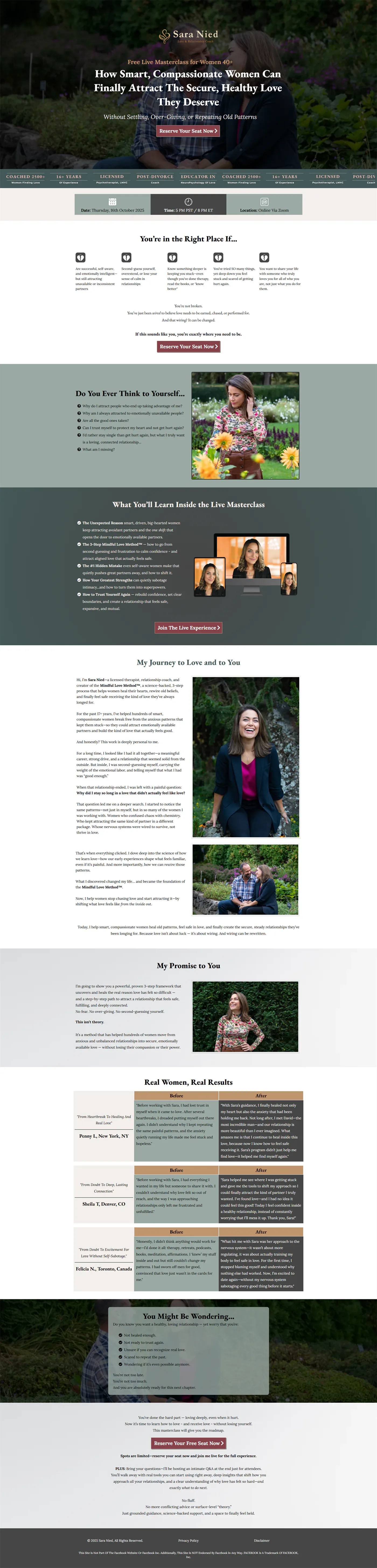 Sara Nied Coaching: Webinar registration